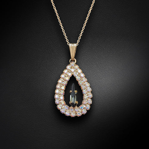 Pakabukas "Atlantis (Sidabrinė Naktis)" su Swarovski™ kristalais